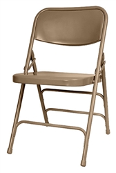 Biege Metal Folding Chair